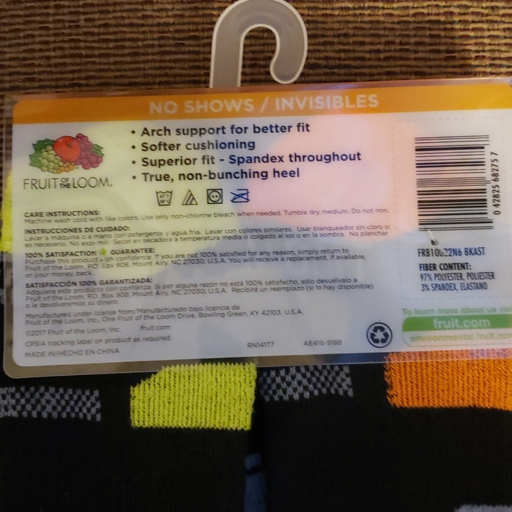 6 Pair Boys Fruit of Loom Ankle Socks - Picture 4 of 5